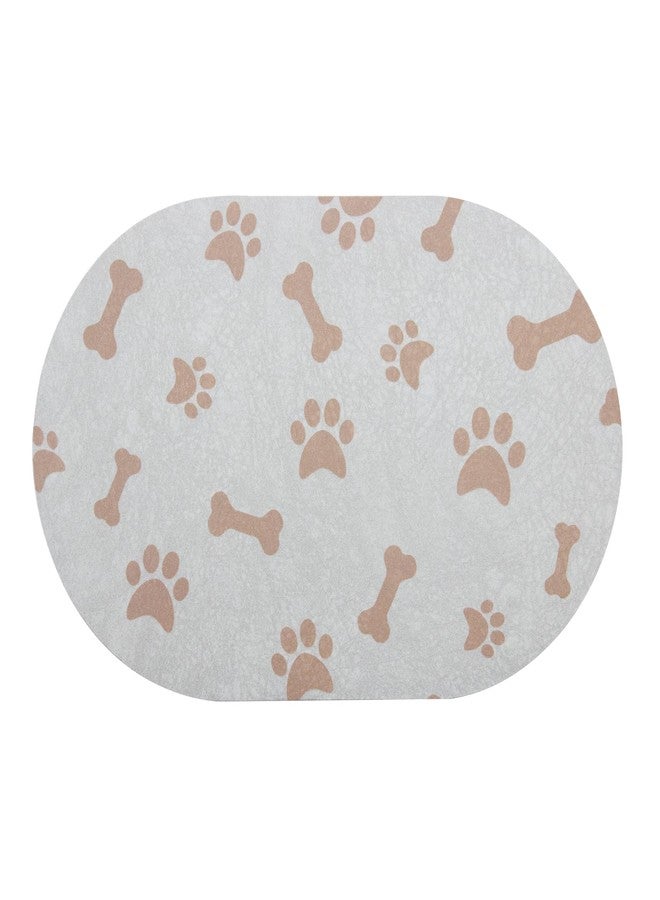 YCT سجادة طعام وماء للكلاب من YCT - سجادة وعاء طعام للقطط - سجادة حيوانات أليفة سهلة التنظيف، ماصة، سريعة الجفاف، مقاومة للبقع، مقاس 11.8 × 18.1 بوصة، لون بيج - Image 2